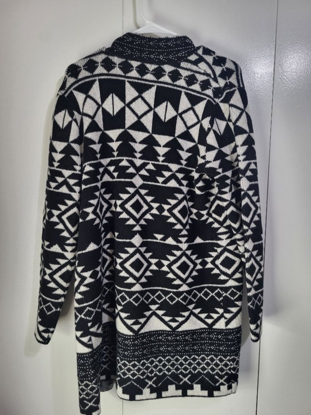 FRYE Women's SM Aztec Geometric Pattern Open Front Cardigan Sweater NWT Western - Picture 2 of 7
